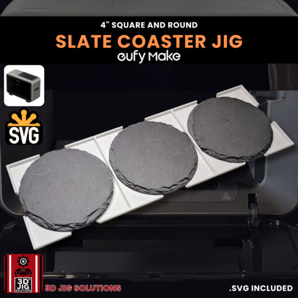 EufyMake E1 Slate Coaster UV Printer Jig | 4-Inch Alignment Fixture - Image 2