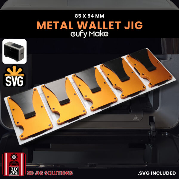 EufyMake E1 Metal Wallet UV Printer Jig | Ridge & RFID Wallet Fixture - Image 2
