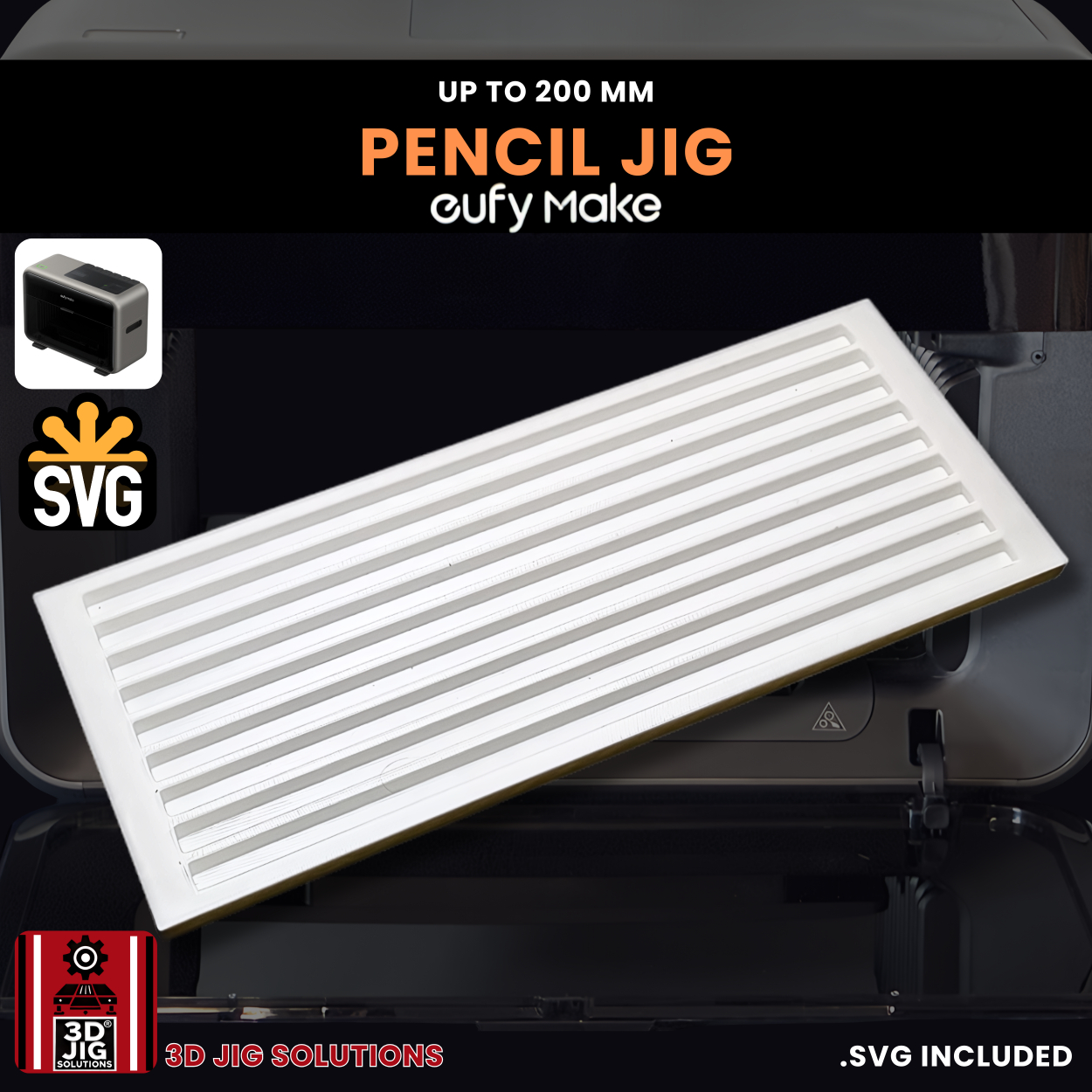 EufyMake E1 Pencil UV Printer Fixture | Hexagon Pencil Jig - Image 2