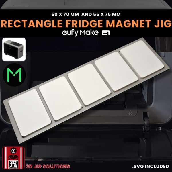 EufyMake E1 Fridge Magnet UV Printer Fixture | Rectangle Magnet Jig - Image 2
