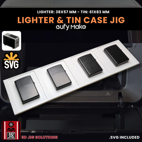 EufyMake E1 Flip Top Lighter UV Printer Fixture | Zippo Jig - Image 2