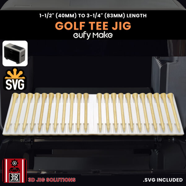 EufyMake E1 Golf Tee UV Printer Fixture | Alignment Tool for All Lengths - Image 2