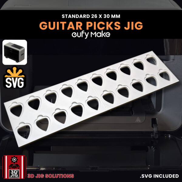 EufyMake E1 Guitar Pick Jig | UV Printer Fixture for Standard & Classic Picks - Image 2
