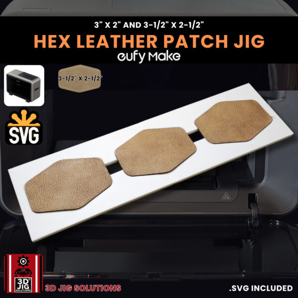EufyMake E1 Hex Hat Patch Jig | UV Printer Fixture for 3x2" & 3.5x2.5" - Image 2