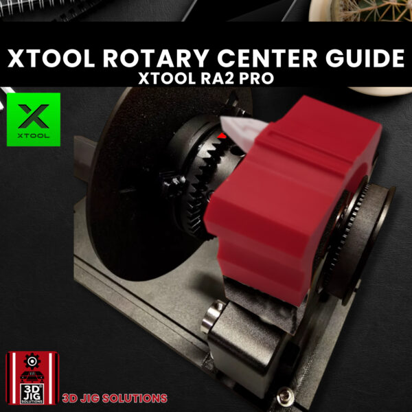 A close-up shot of the RA2 Rotary sitting perfectly aligned in the guide jig.