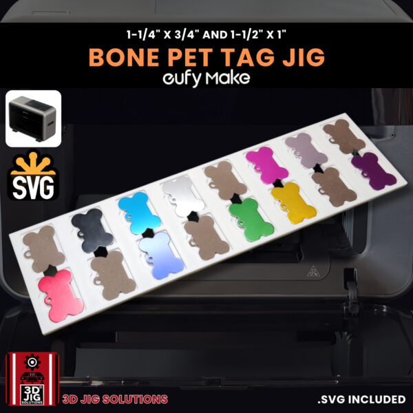 EufyMake E1 Bone Pet Tag Jig | UV Printer Fixture for Metal Dog Tags - Image 2