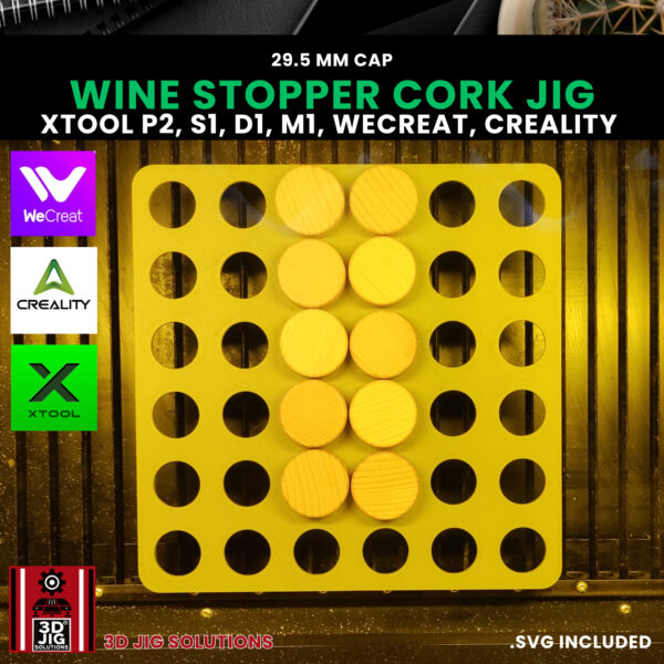 Wine Cork Laser Engraving Jig | Diode & CO2 Fixture for Bottle Stoppers - Image 6
