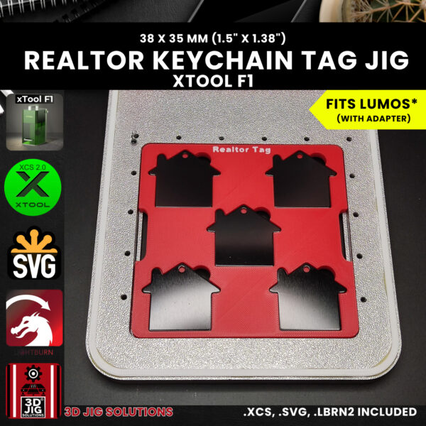 xTool F1 Realtor Keychain Engraving Jig - Image 4