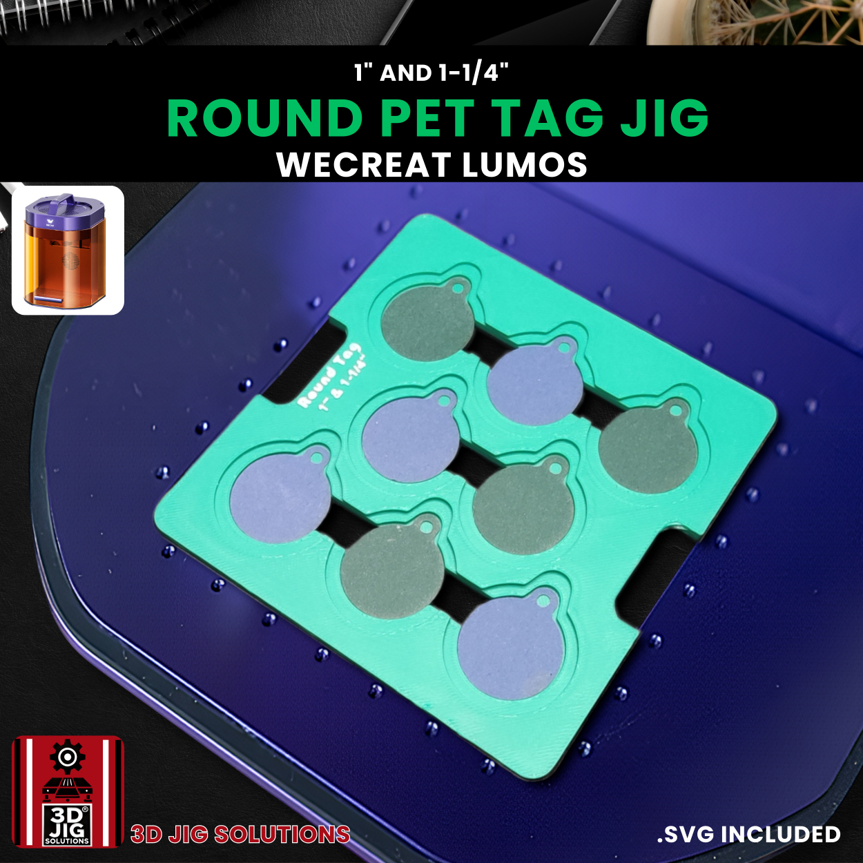 WeCreat Lumos Round Pet Tag Engraving Jig - Image 3