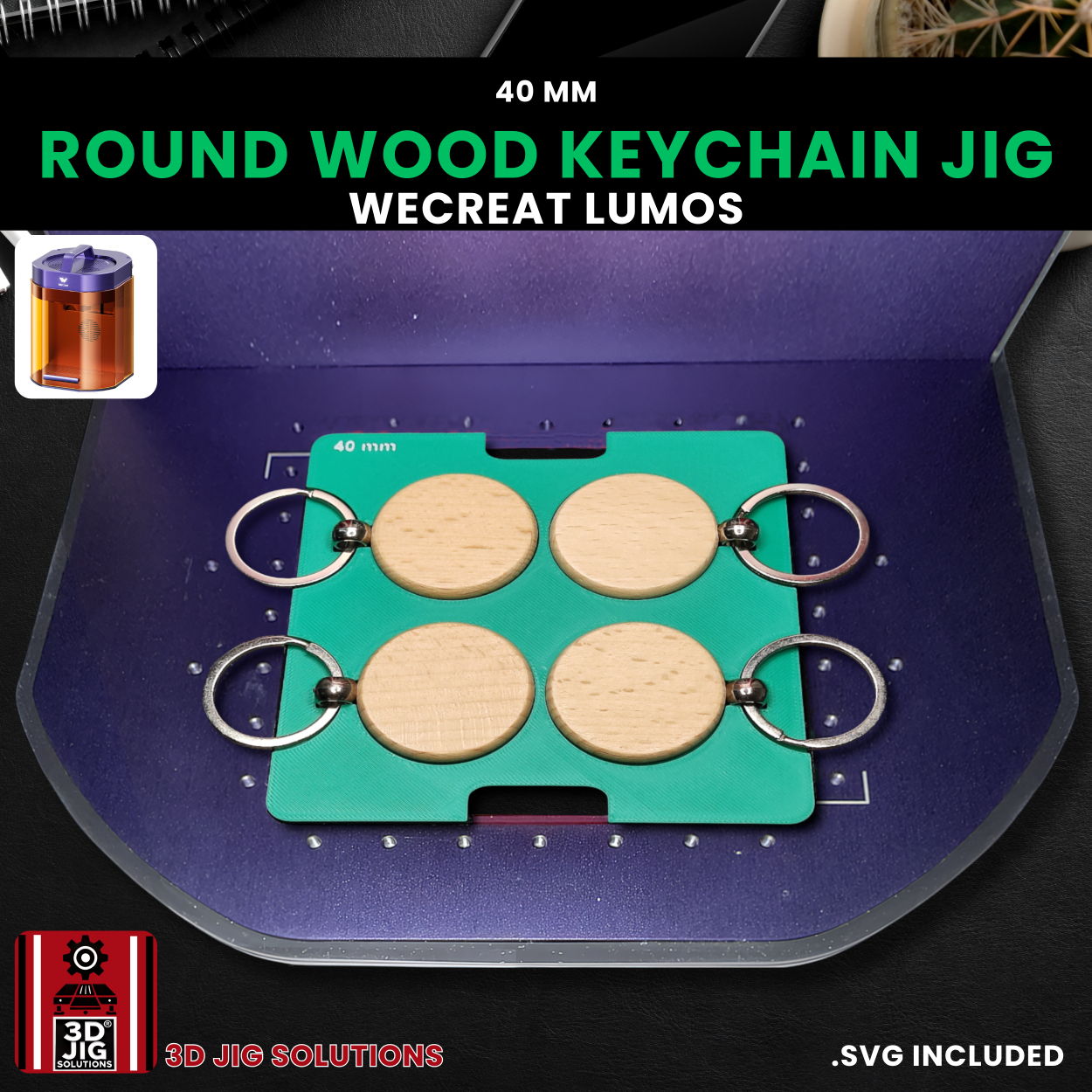 WeCreat Lumos Round Keychain Engraving Jig - Image 3