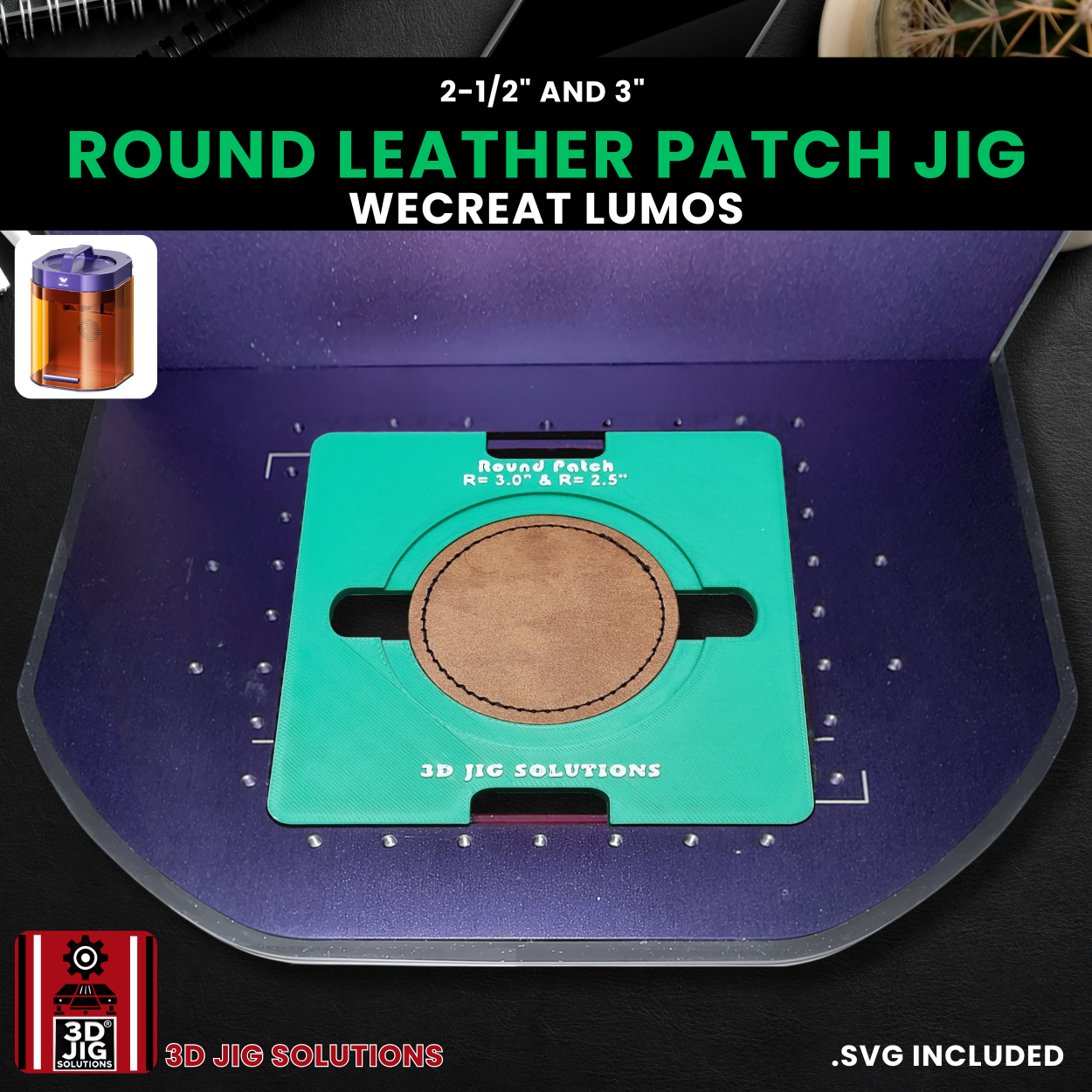 WeCreat Lumos Round Hat Patch Engraving Jig - Image 3
