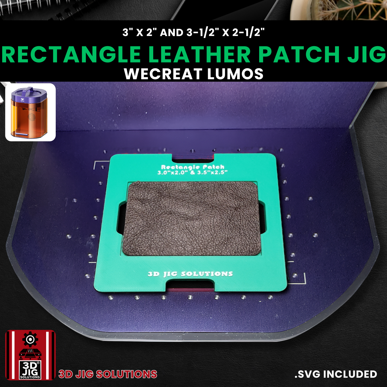 WeCreat Lumos Rectangle Hat Patch Engraving Jig - Image 3