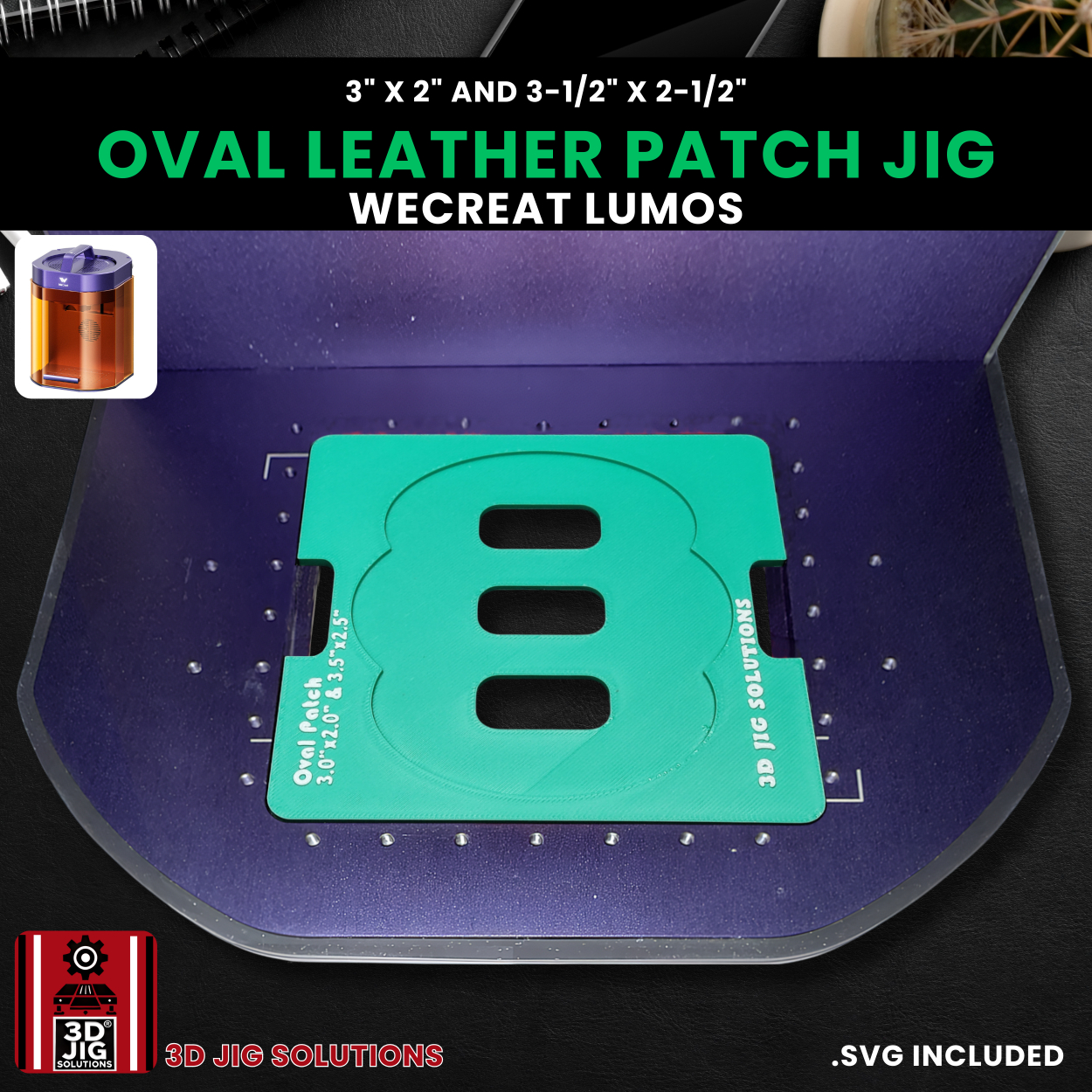 WeCreat Lumos Oval Hat Patch Engraving Jig - Image 3