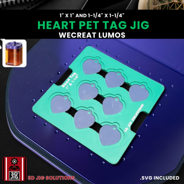 WeCreat Lumos Heart Pet Tag Engraving Jig - Image 2