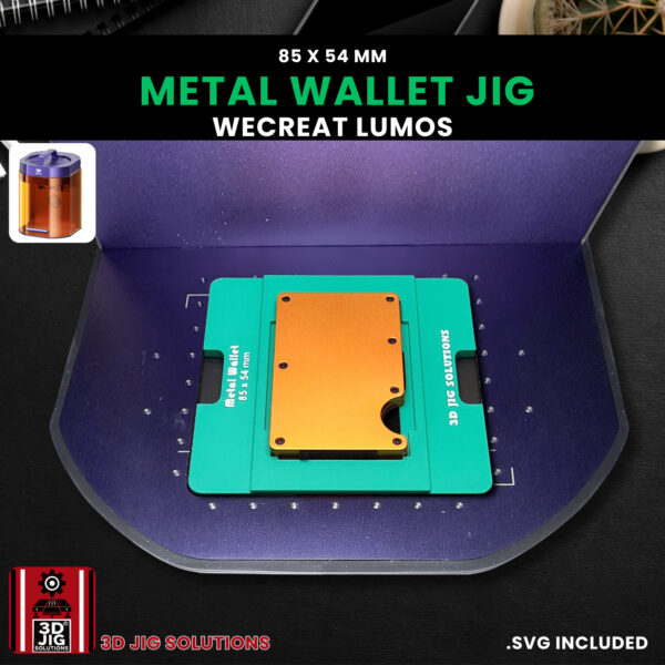 WeCreat Lumos Jig | Metal Wallet Laser Engraving Jig | Ridge & RFID Wallets Alignment Fixture, Laser Template, SVG Files - Image 4