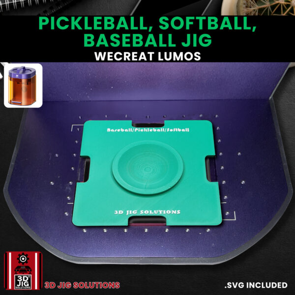 WeCreat Lumos Sports Ball Engraving Jig | Baseball, Softball & Pickleball Fixture - Image 6