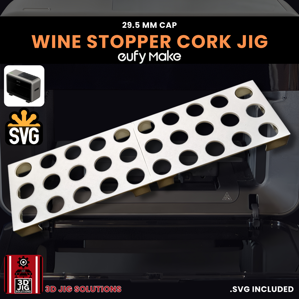EufyMake E1 Wine Cork UV Printer Jig | Bottle Stopper Alignment Fixture - Image 2