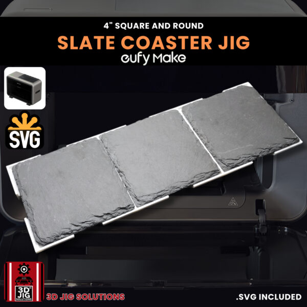 EufyMake E1 Slate Coaster UV Printer Jig | 4-Inch Alignment Fixture - Image 3