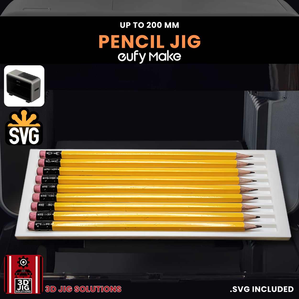 EufyMake E1 Pencil UV Printer Fixture | Hexagon Pencil Jig - Image 3