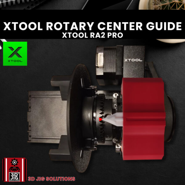 An overhead view of the xTool F1 Ultra actively engraving a tumbler with the jig in place.