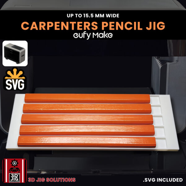EufyMake E1 Carpenter Pencil UV Printer Fixture | Builder's Pencil Jig - Image 3