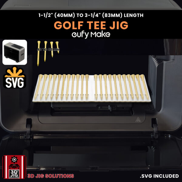 EufyMake E1 Golf Tee UV Printer Fixture | Alignment Tool for All Lengths - Image 3