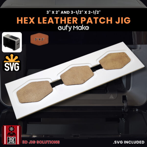 EufyMake E1 Hex Hat Patch Jig | UV Printer Fixture for 3x2" & 3.5x2.5" - Image 3
