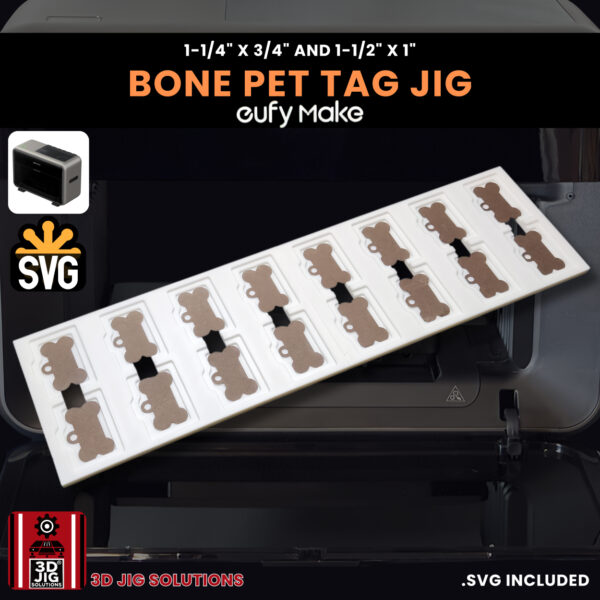 EufyMake E1 Bone Pet Tag Jig | UV Printer Fixture for Metal Dog Tags - Image 3