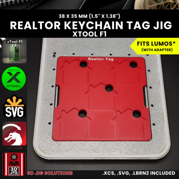 xTool F1 Realtor Keychain Engraving Jig - Image 5