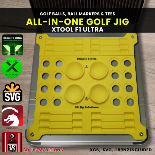 xTool F1 Ultra All in One Golf Jig | Laser Engraving Alignment Fixture for Golf Balls, Tees, and Ball Markers, xTool F2 Ultra Compatible - Image 2
