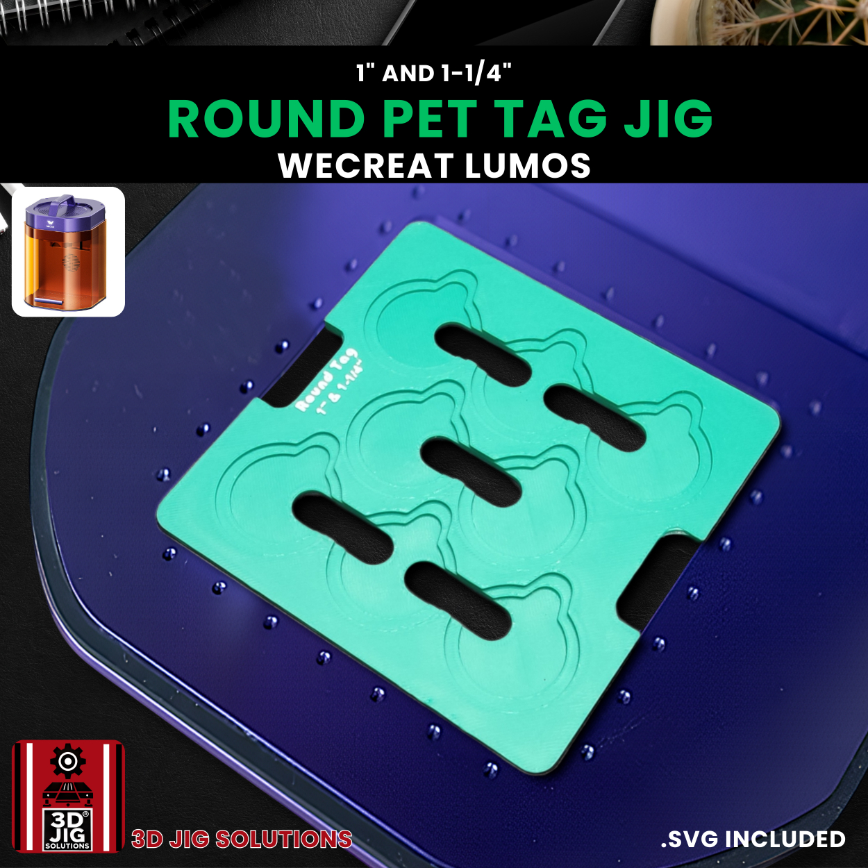 WeCreat Lumos Round Pet Tag Engraving Jig - Image 4