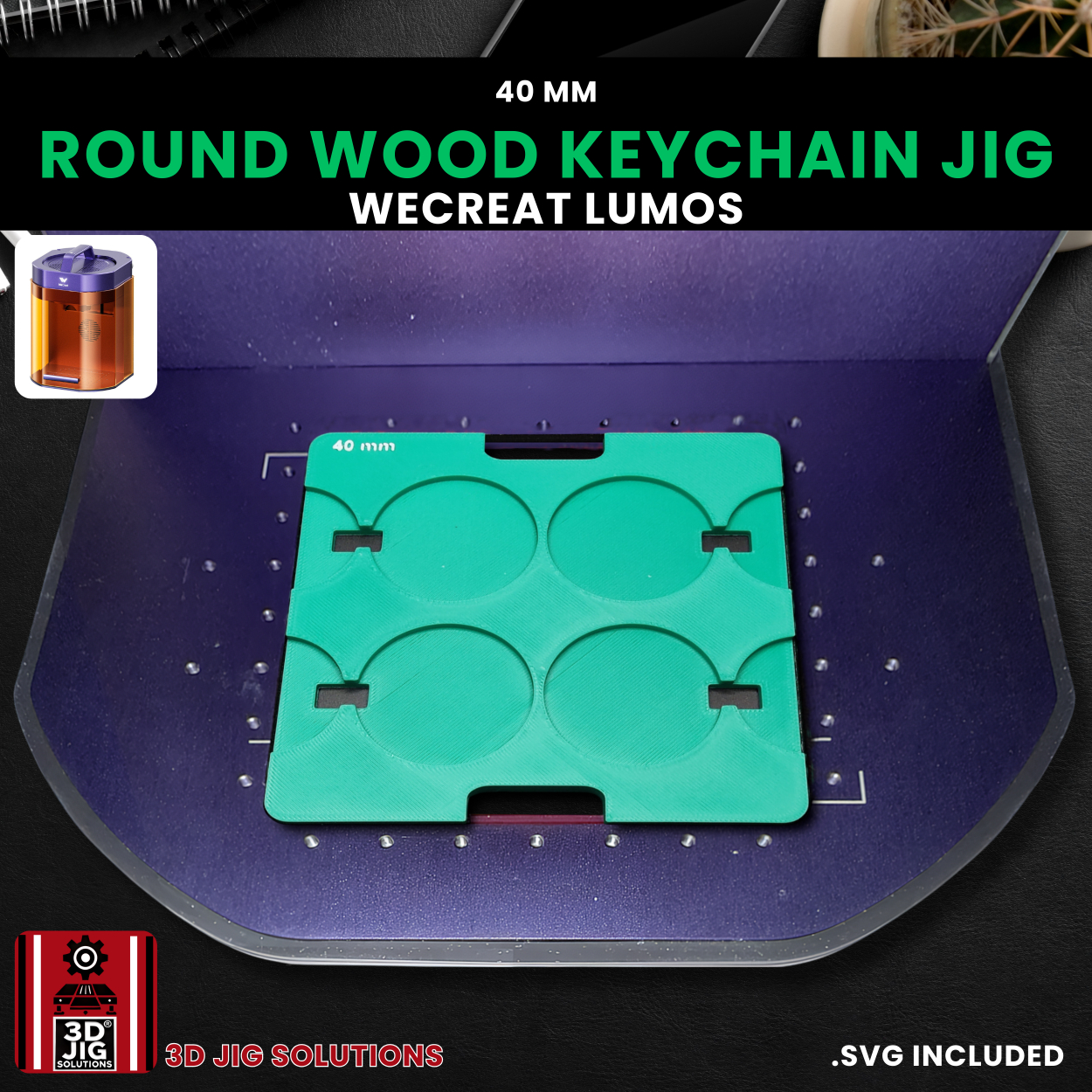 WeCreat Lumos Round Keychain Engraving Jig - Image 4