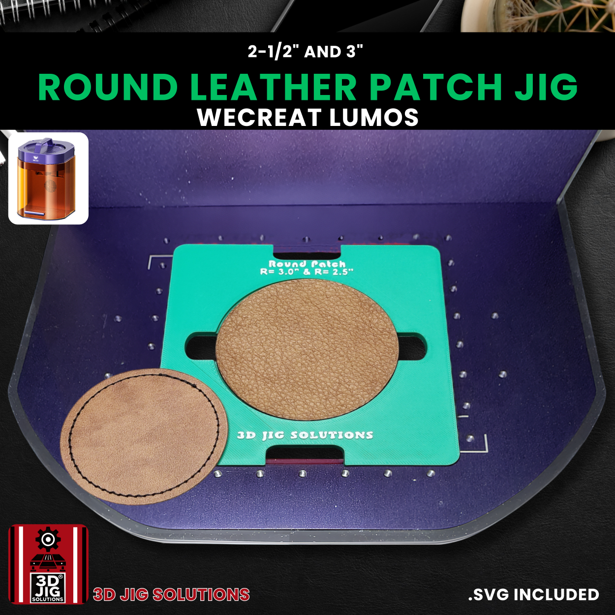 WeCreat Lumos Round Hat Patch Engraving Jig - Image 4