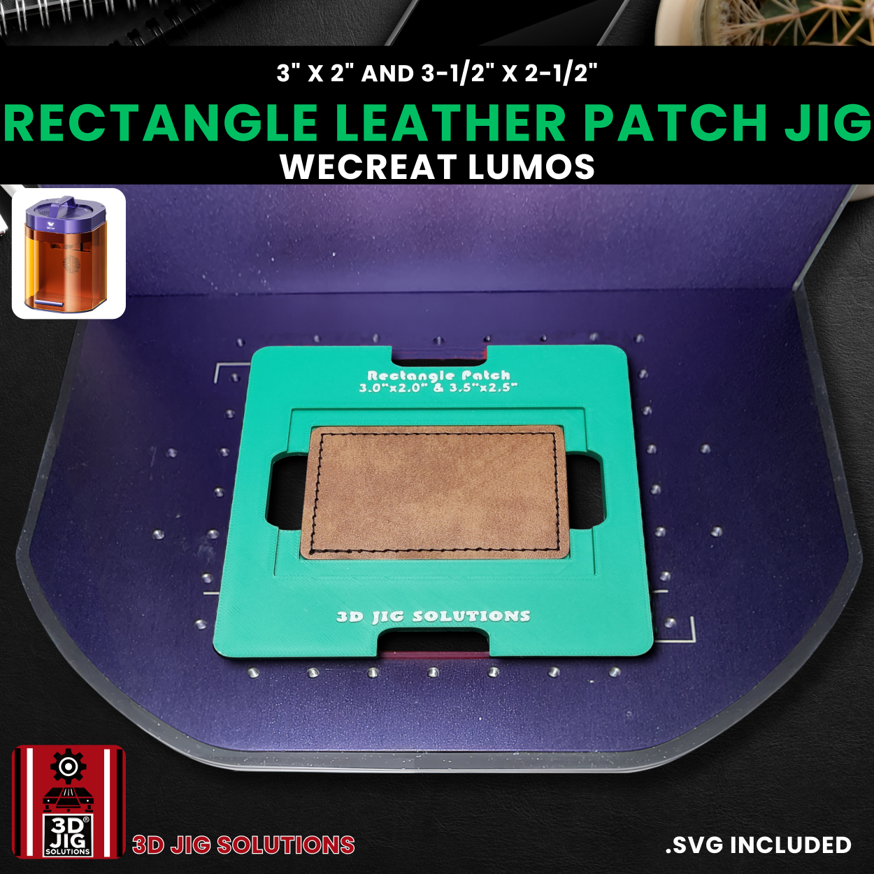 WeCreat Lumos Rectangle Hat Patch Engraving Jig - Image 4