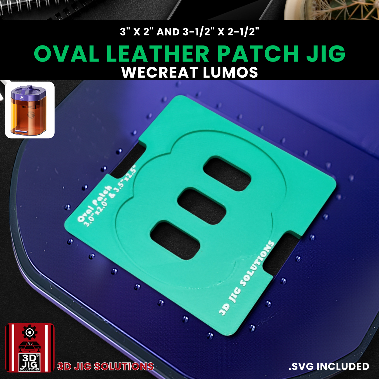 WeCreat Lumos Oval Hat Patch Engraving Jig - Image 4