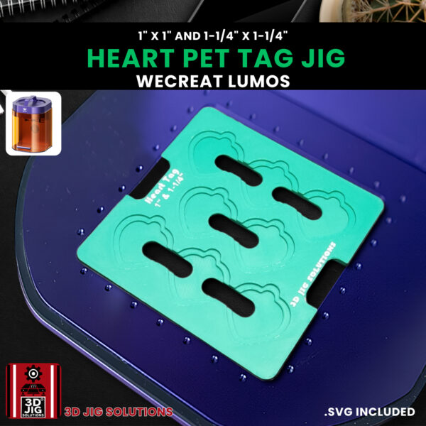 WeCreat Lumos Heart Pet Tag Engraving Jig - Image 3
