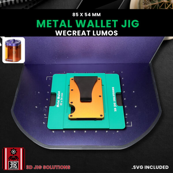 WeCreat Lumos Jig | Metal Wallet Laser Engraving Jig | Ridge & RFID Wallets Alignment Fixture, Laser Template, SVG Files - Image 5