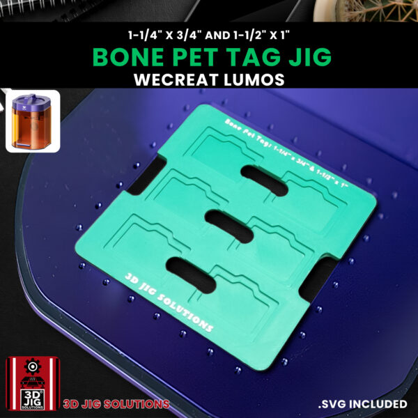 WeCreat Lumos Bone Pet Tag Jig | Engraving Fixture for 1.25" & 1.5" Tags - Image 4