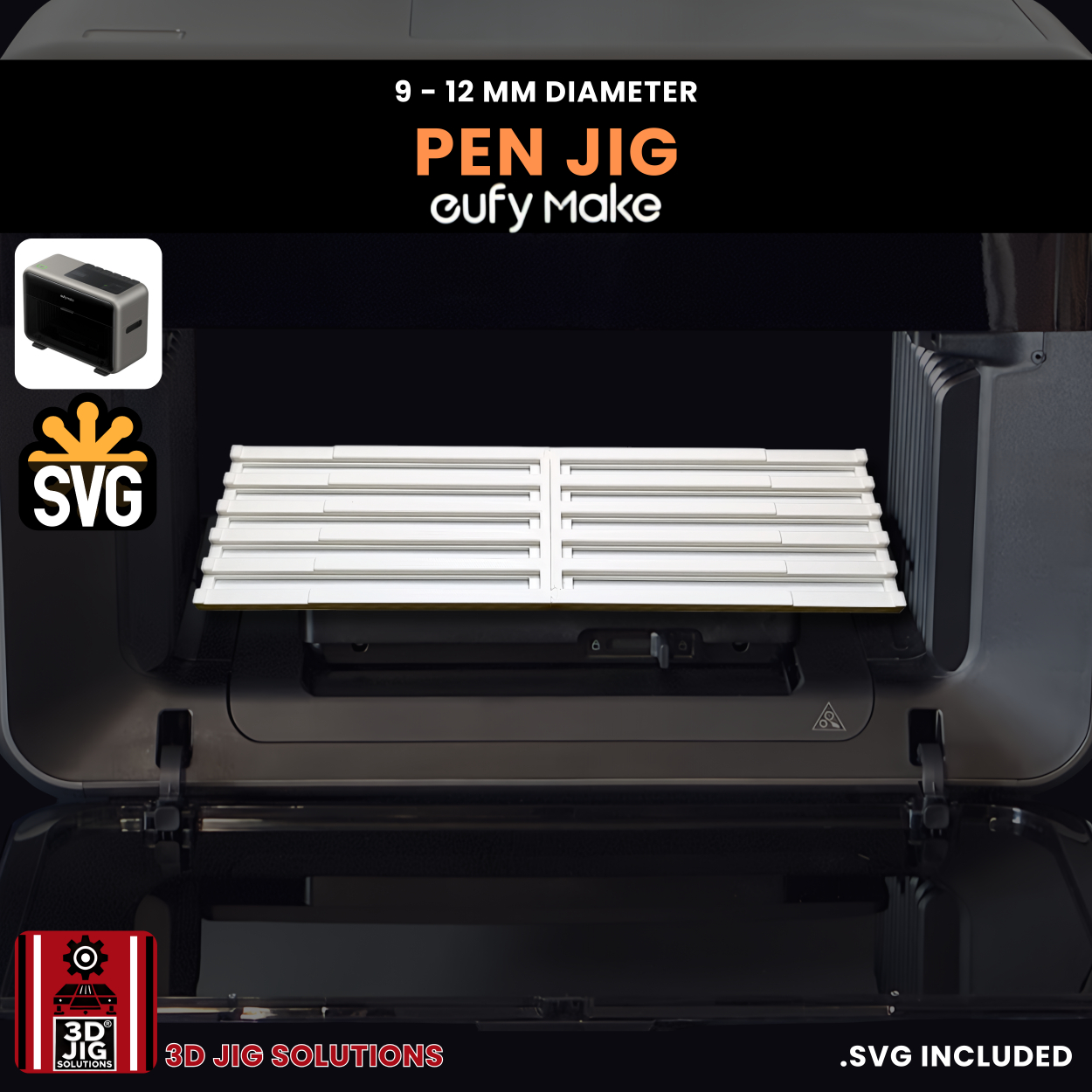 EufyMake E1 Pen UV Printer Alignment Fixture | 9-12mm Pen Jig - Image 4