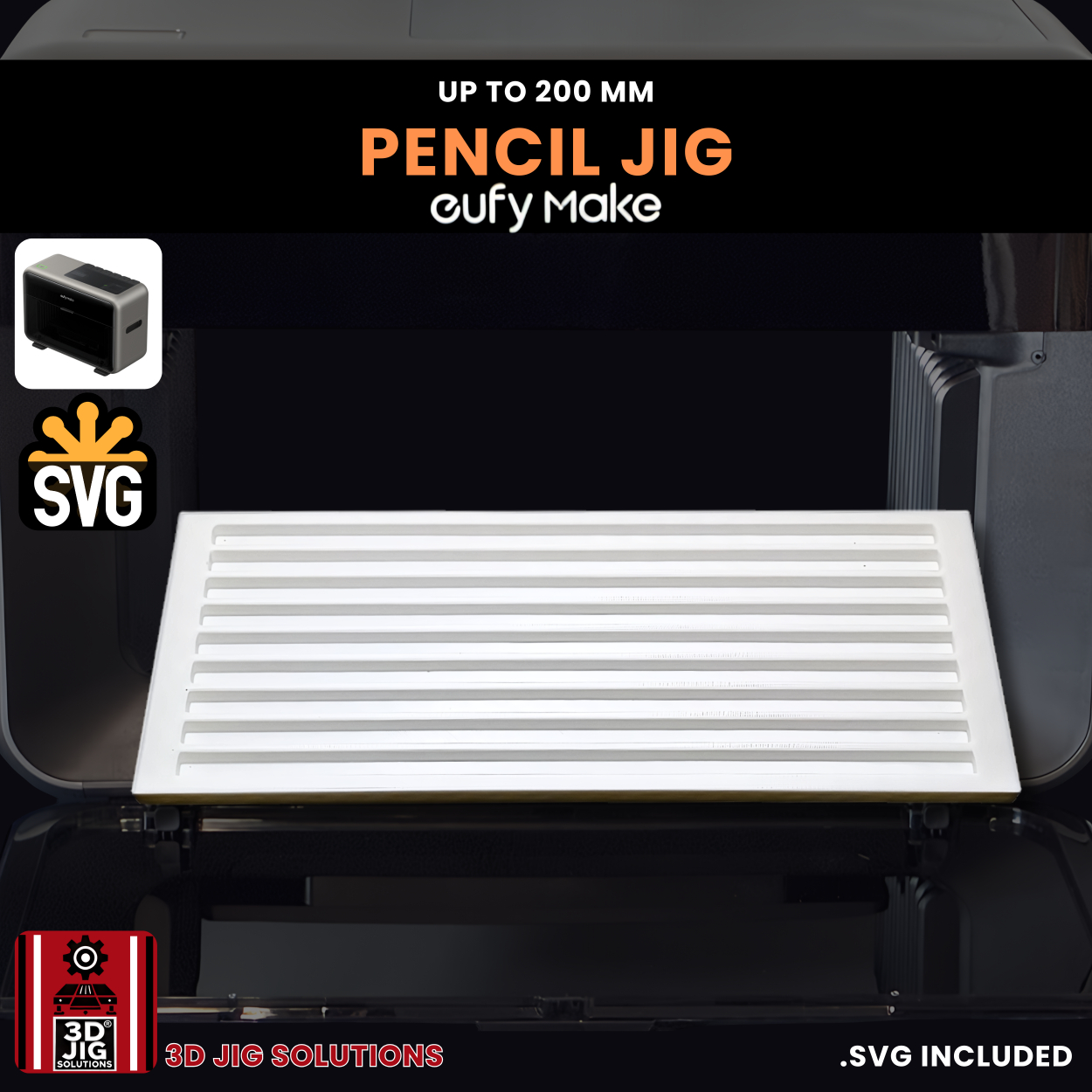 EufyMake E1 Pencil UV Printer Fixture | Hexagon Pencil Jig - Image 4