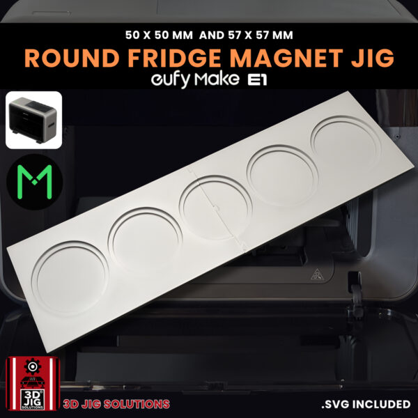 EufyMake E1 Round Fridge Magnet UV Printer Jig | 50mm & 57mm - Image 4