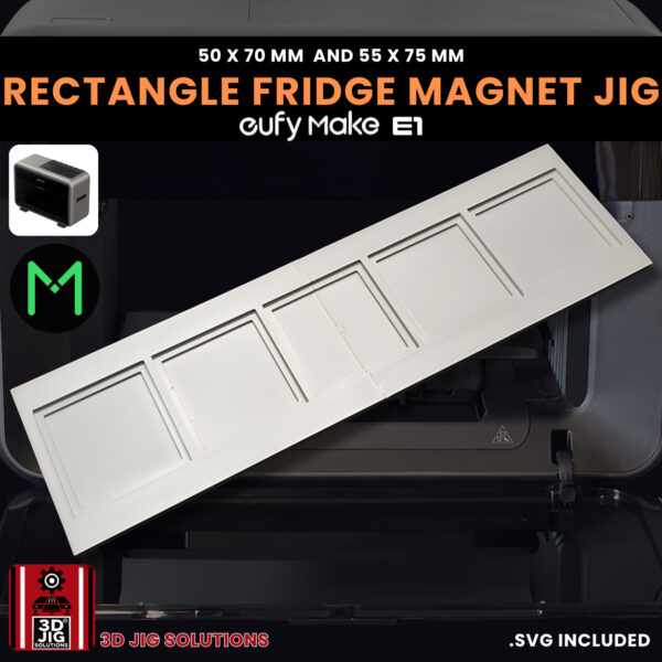 EufyMake E1 Fridge Magnet UV Printer Fixture | Rectangle Magnet Jig - Image 4