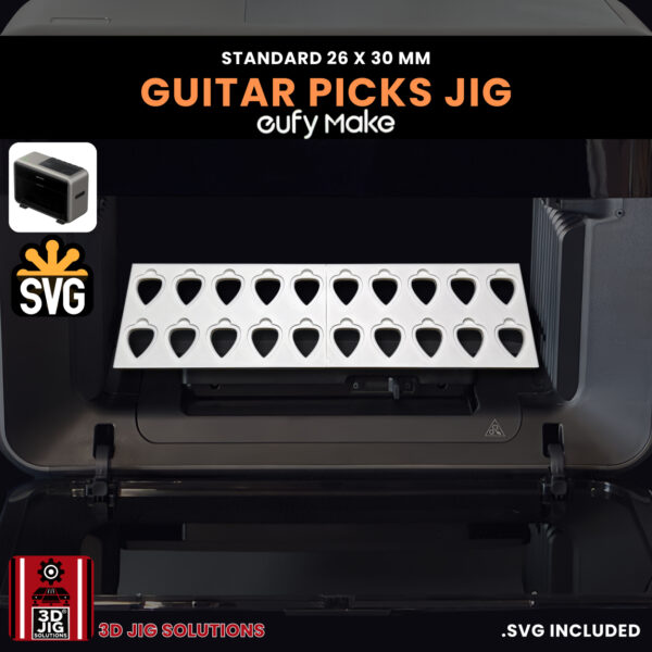 EufyMake E1 Guitar Pick Jig | UV Printer Fixture for Standard & Classic Picks - Image 4