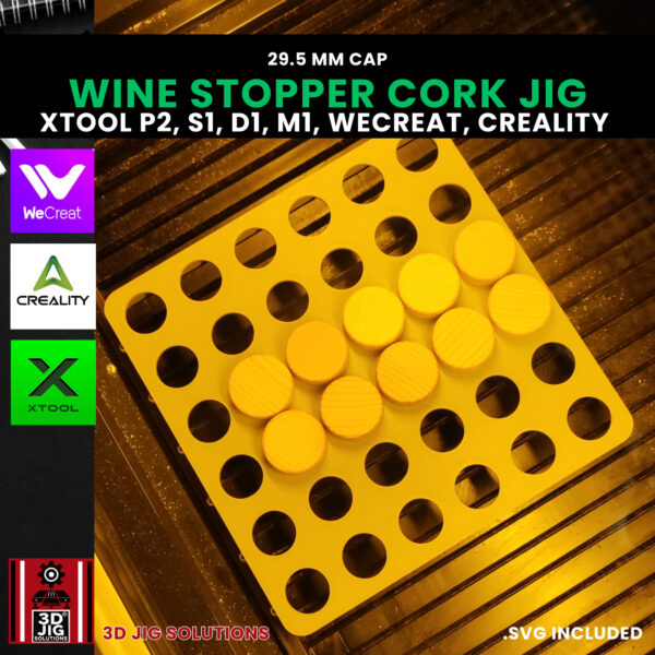 Wine Cork Laser Engraving Jig | Diode & CO2 Fixture for Bottle Stoppers - Image 2
