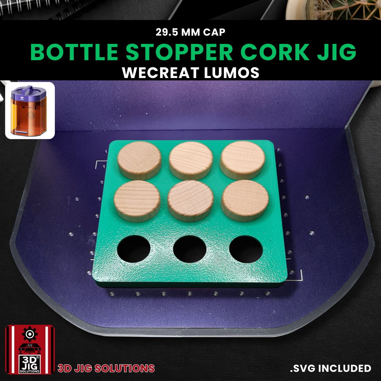 WeCreat Lumos Wine Cork & Bottle Stopper Engraving Jig - Image 4