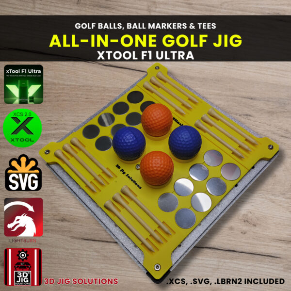 xTool F1 Ultra All in One Golf Jig | Laser Engraving Alignment Fixture for Golf Balls, Tees, and Ball Markers, xTool F2 Ultra Compatible - Image 3