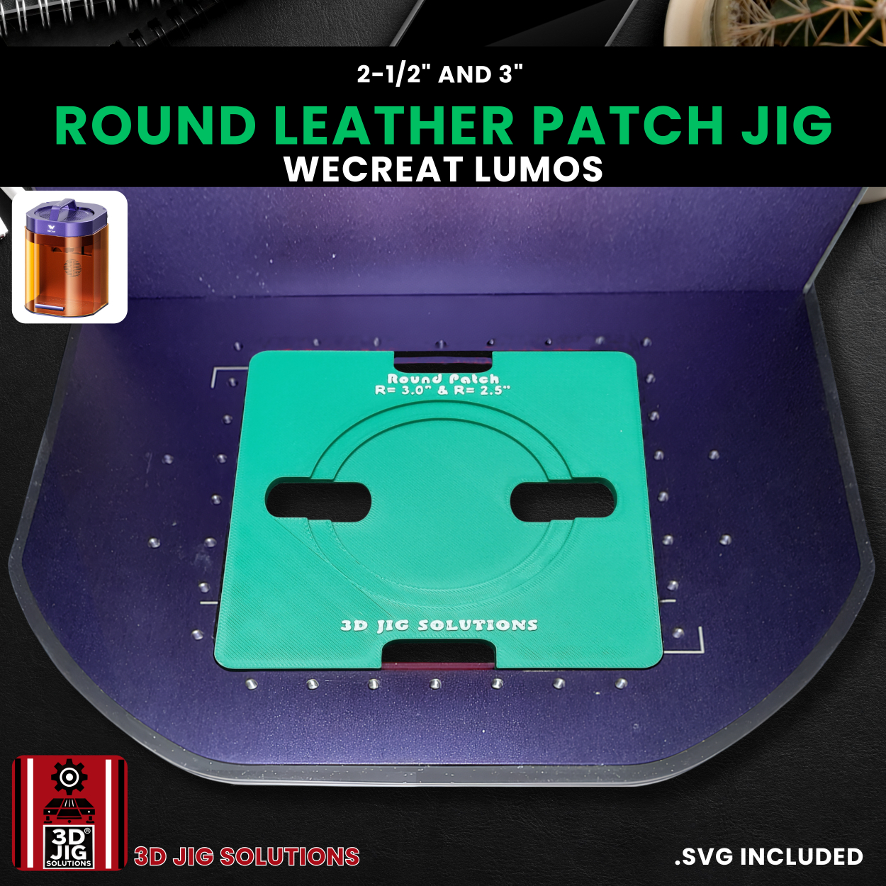 WeCreat Lumos Round Hat Patch Engraving Jig - Image 5