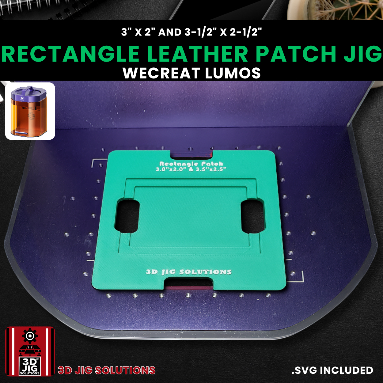 WeCreat Lumos Rectangle Hat Patch Engraving Jig - Image 5