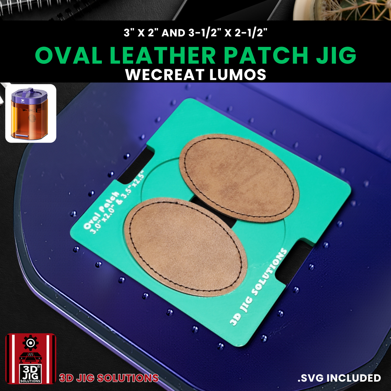WeCreat Lumos Oval Hat Patch Engraving Jig - Image 5
