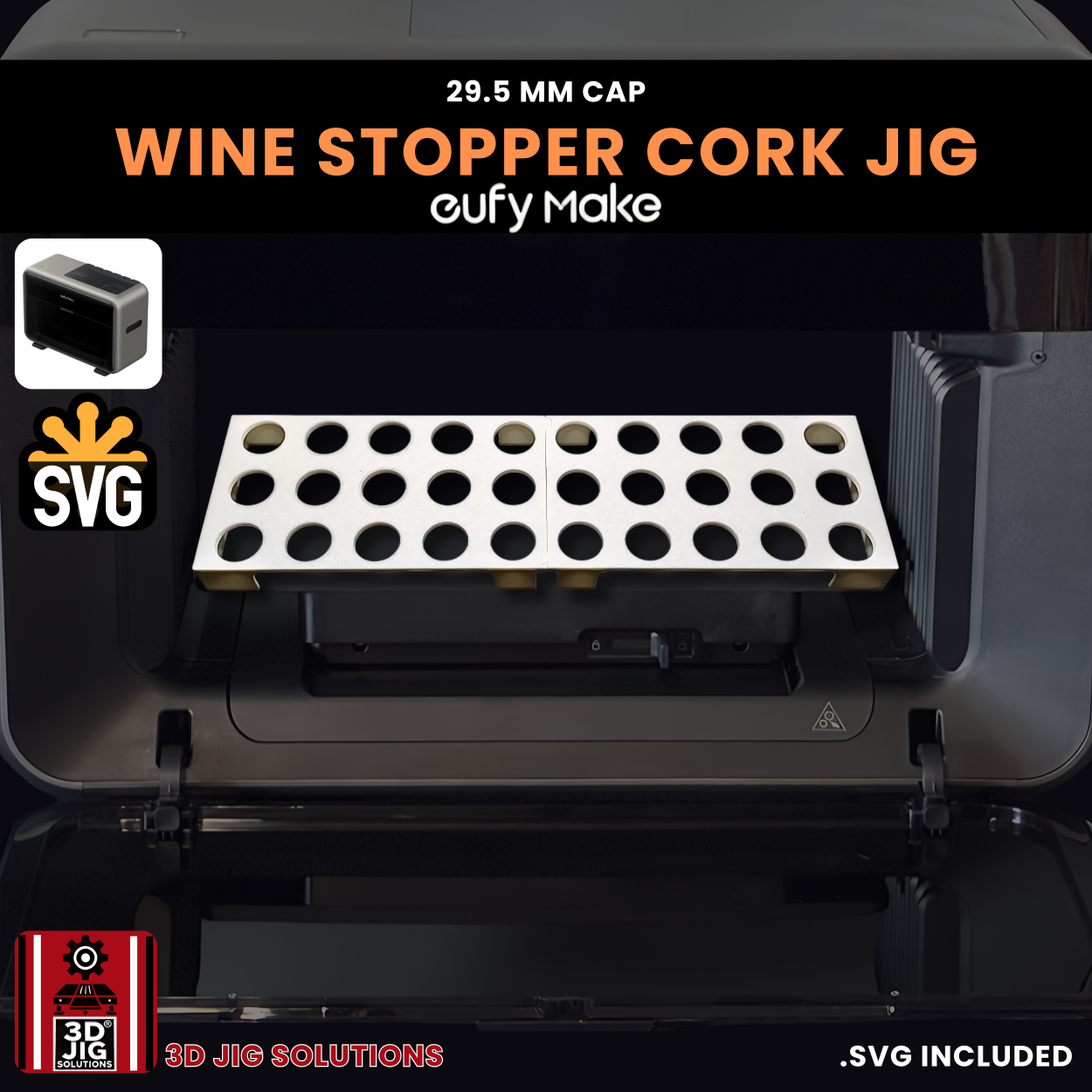 EufyMake E1 Wine Cork UV Printer Jig | Bottle Stopper Alignment Fixture - Image 4